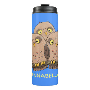Bouteilles Isothermes Caricature en trio de chouette