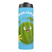 Bouteilles Isothermes Caricature joli et souriant de pastèque (Devant)