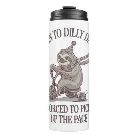 Bouteilles Isothermes Caricature moto Lazy Sloth Retro (Devant)