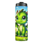 Bouteilles Isothermes Caricature Whimsical Cute Green Dragon (Devant)