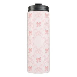 Bouteilles Isothermes Carnet esthétique à nœud rose – Journal féminin &