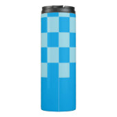 Bouteilles Isothermes Carré bleu foncé et clair bloque motif (Dos)