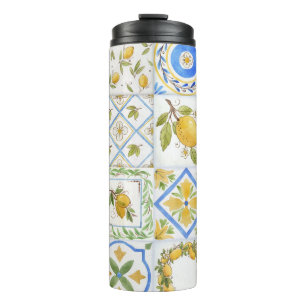 Bouteilles Isothermes Carré Motif Sicilienne Lemons Watercolor