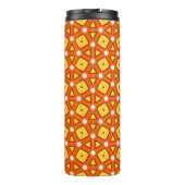 Bouteilles Isothermes Carré orange et triangle motif rétro naïf (Dos)