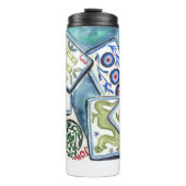 Bouteilles Isothermes Carreaux bleus (Devant)