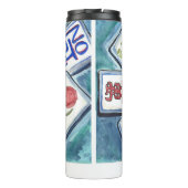 Bouteilles Isothermes Carreaux bleus (Dos)