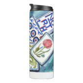 Bouteilles Isothermes Carreaux bleus (Tourné sur la droite)