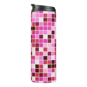 Bouteilles Isothermes Carreaux de piscine, Carreaux de mosaïque rose, Mo