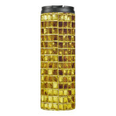 Bouteilles Isothermes Carreaux en mosaïque d'or Elégant luxe moderne (Dos)