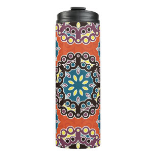 Bouteilles Isothermes Carrelage arabe, motif patchwork vintage.