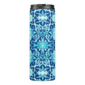 Bouteilles Isothermes Carrelage chinois Art Nouveau, bleu et turquoise (Dos)