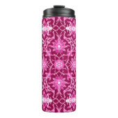 Bouteilles Isothermes Carrelage chinois Art nouveau, Bourgogne et rose (Devant)