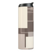 Bouteilles Isothermes Carrés géométriques - Crème au chocolat (Tourné sur la gauche)