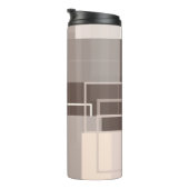 Bouteilles Isothermes Carrés géométriques - Crème au chocolat (Tourné sur la droite)