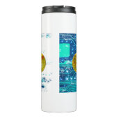 Bouteilles Isothermes Carte Bitcoin Cryptomonnaie et circuit (Dos)