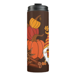 Bouteilles Isothermes Carte Citrouille Gnome d'automne