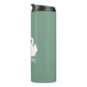 Bouteilles Isothermes Carte de l'État du Michigan (Tourné sur la droite)