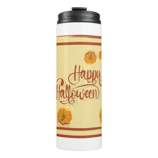 Bouteilles Isothermes Carte de voeux encadrée Happy Halloween typographi (Devant)