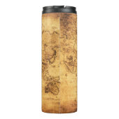 Bouteilles Isothermes Carte du Vieux-Monde : Parchemin Vintage (Dos)