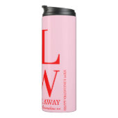 Bouteilles Isothermes Carte Jour des Valentines Rouge Rose (Tourné sur la droite)