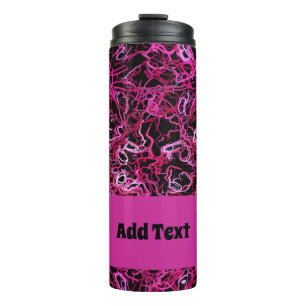 Bouteilles Isothermes Carte rose chaude et noire
