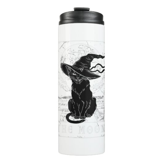 Bouteilles Isothermes Carte Tarot Crescent Moon Et Casquette Chat Noir H (Devant)