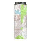 Bouteilles Isothermes Carte topographique avec votre nom et votre monogr (Dos)