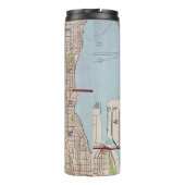 Bouteilles Isothermes Carte topographique de Seattle (Dos)