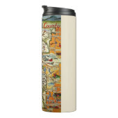 Bouteilles Isothermes Carte Vintage du Vermont (Tourné sur la droite)