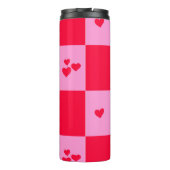 Bouteilles Isothermes Cartes Grille rose et rouge (Dos)