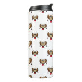 Bouteilles Isothermes Cartoon de ski de Chouette (Tourné sur la gauche)