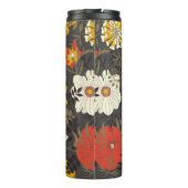 Bouteilles Isothermes cartoon leaves and flowers on a dark background in (Dos)