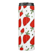 Bouteilles Isothermes Cartoon Red Strawberries Motif sans couture (Dos)