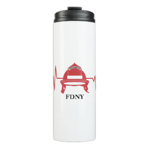 Bouteilles Isothermes Casque de pompier Heartbeat personnalisé