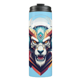 Bouteilles Isothermes Casque Neon Cyber Loup Y2K Streetwear
