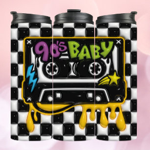 Bouteilles Isothermes Cassette bébé des années 90 3D Tumbler gonflé