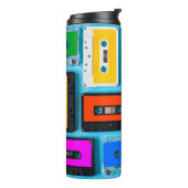 Bouteilles Isothermes Cassette Rétro : Collection Arrière - plan Bleue (Tourné sur la gauche)