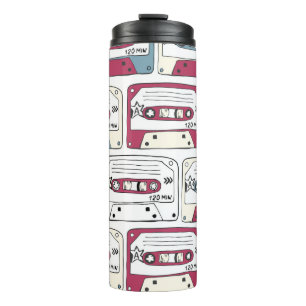 Bouteilles Isothermes Cassettes de musique rétro : Arrière - plan de roc