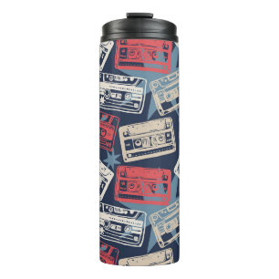 Bouteilles Isothermes Cassettes Vielles Musique Vintage sans couture