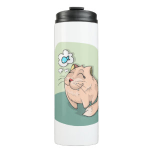 Bouteilles Isothermes Cat Animal Fish Thinking Cute Pet Funny Fur