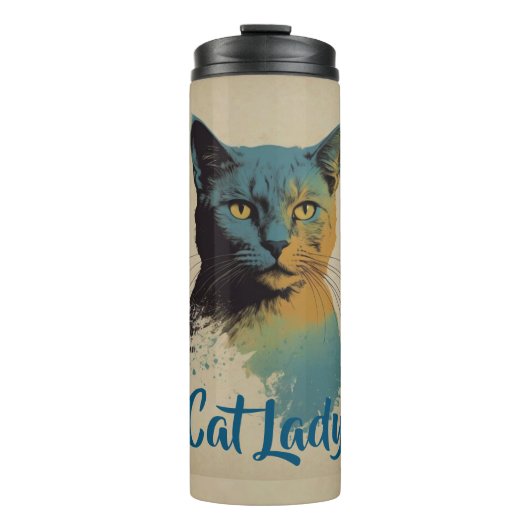 Bouteilles Isothermes Cat Lady Tumbler Thermique (Devant)