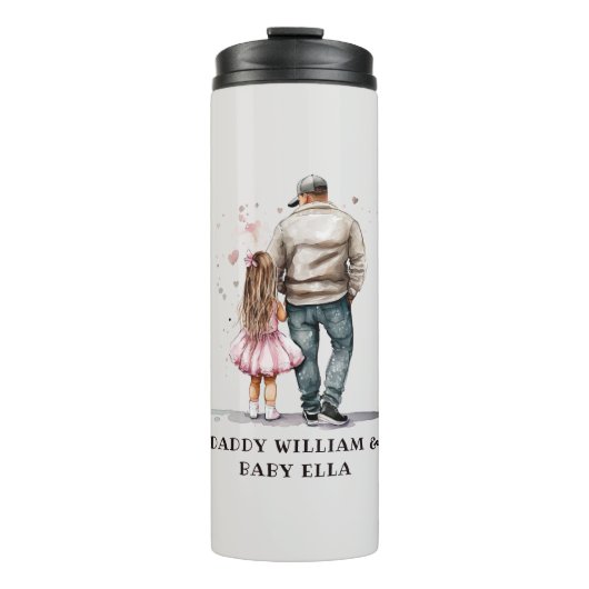 Bouteilles Isothermes Caution père et fille noire (13) (Devant)