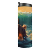 Bouteilles Isothermes Cavalier King Beach Surf Peinture (Tourné sur la droite)