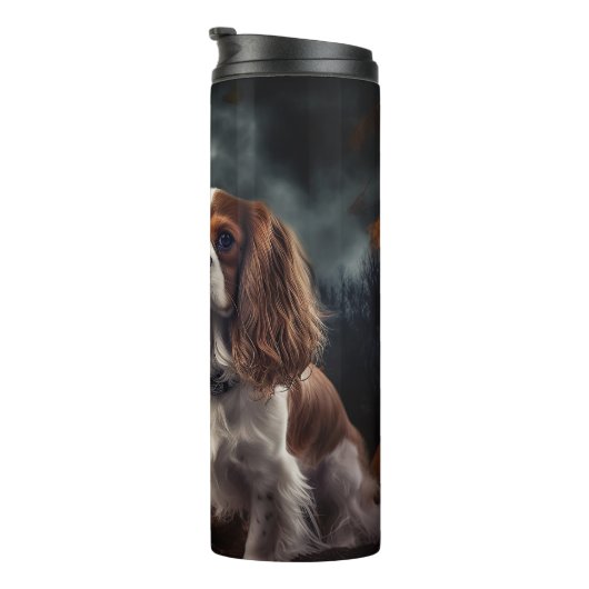 Bouteilles Isothermes Cavalier King Charles Spaniel Halloween effrayant (Tourné sur la droite)