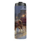 Bouteilles Isothermes Cavalier King Charles Spaniel Noël Festive (Devant)