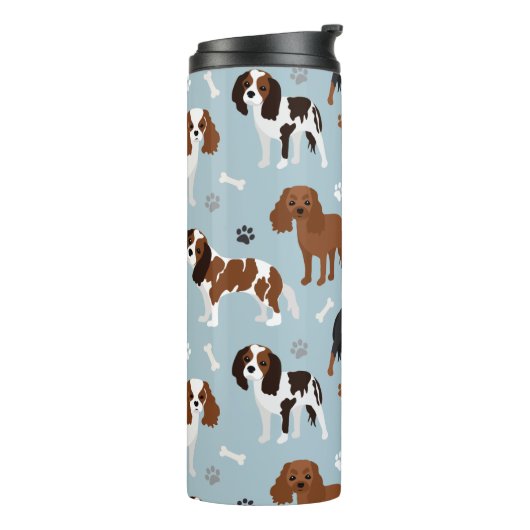 Bouteilles Isothermes Cavalier King Charles Spaniel Paws and Bones (Tourné sur la gauche)