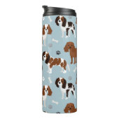 Bouteilles Isothermes Cavalier King Charles Spaniel Paws and Bones (Tourné sur la droite)
