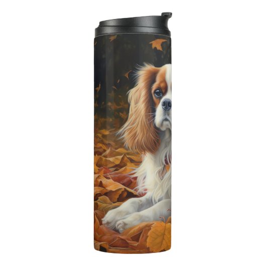 Bouteilles Isothermes Cavalier King en automne Feuilles automne Inspirat (Tourné sur la gauche)