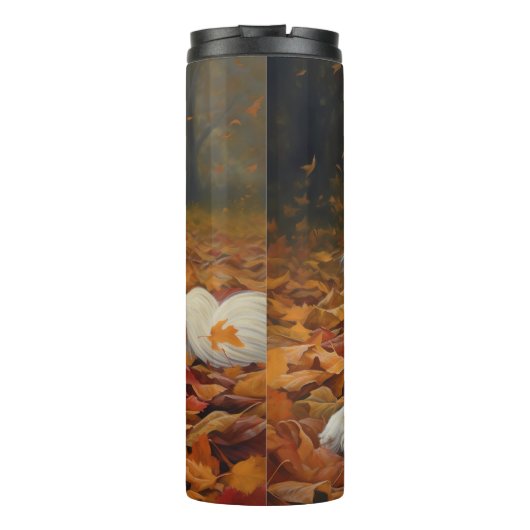 Bouteilles Isothermes Cavalier King en automne Feuilles automne Inspirat (Dos)