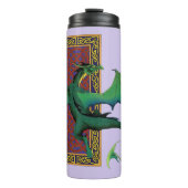 Bouteilles Isothermes Céleste Pied Travail Dragon Vert Violet (Devant)